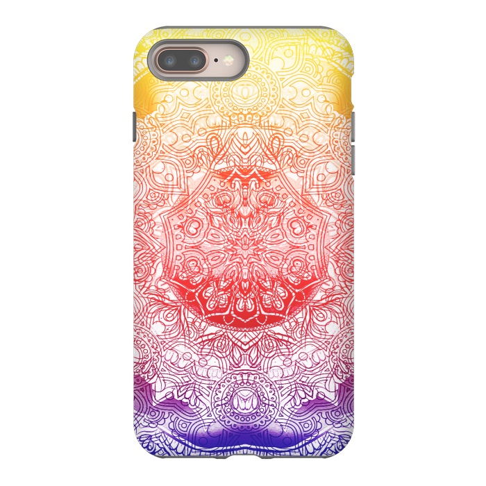 iPhone 7 plus StrongFit Vibrant rainbow mandala by Oana 