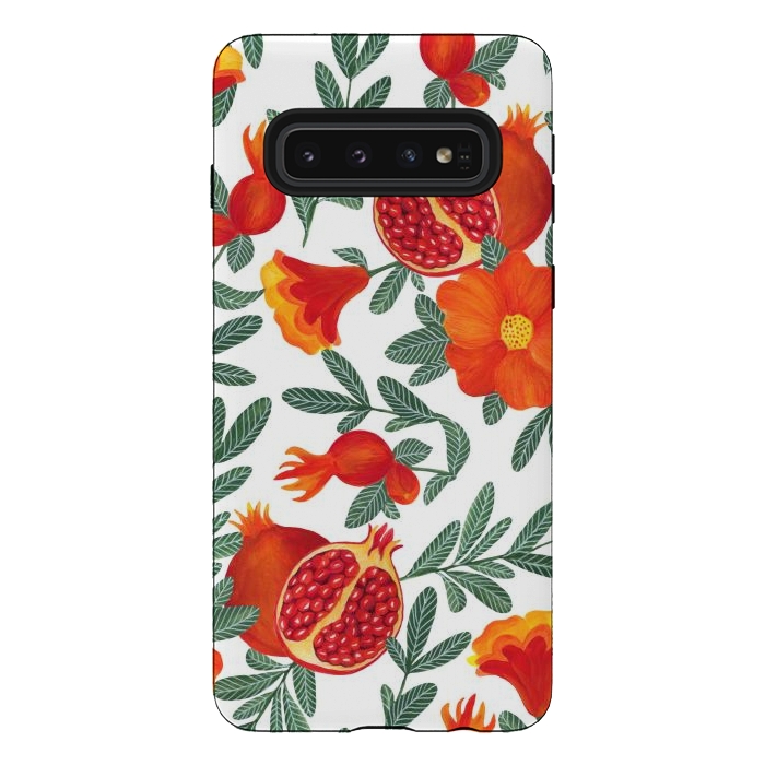 Galaxy S10 StrongFit Pomegranate by Julia Badeeva