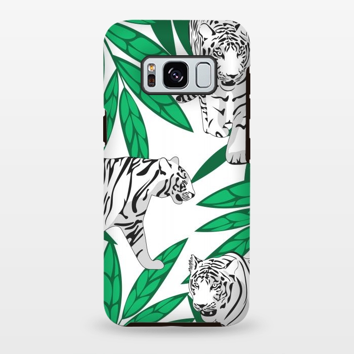 Galaxy S8 plus StrongFit White tigers by Julia Badeeva