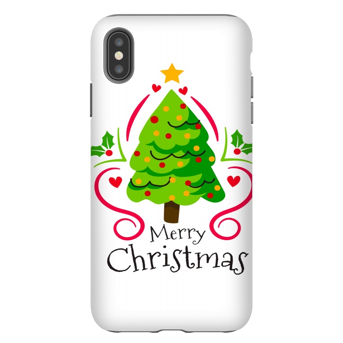 iPhone Xs Max StrongFit merry xmas tree by haroulita