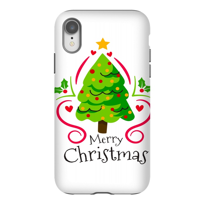 iPhone Xr StrongFit merry xmas tree by haroulita