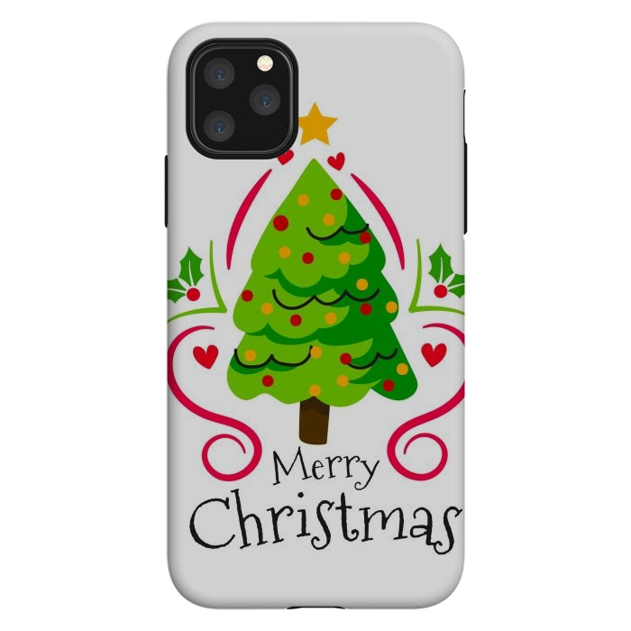 iPhone 11 Pro Max StrongFit merry xmas tree by haroulita