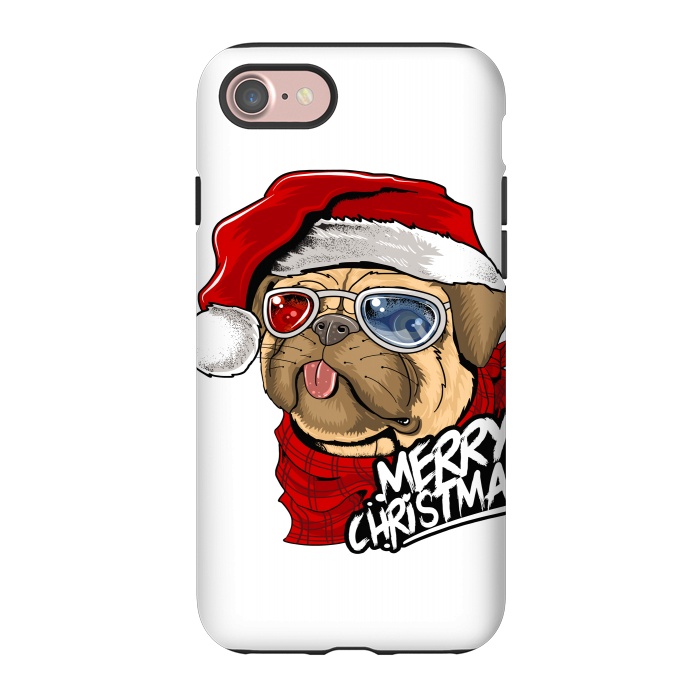 iPhone 7 StrongFit cute santa dog  by haroulita
