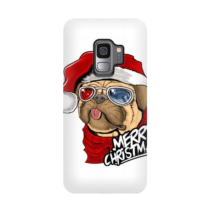 Galaxy S9 StrongFit cute santa dog  by haroulita