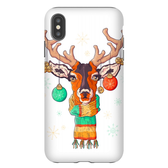 iPhone Xs Max StrongFit christmas reindeer by haroulita