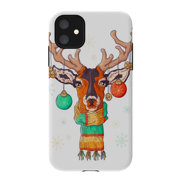 iPhone 11 StrongFit christmas reindeer by haroulita
