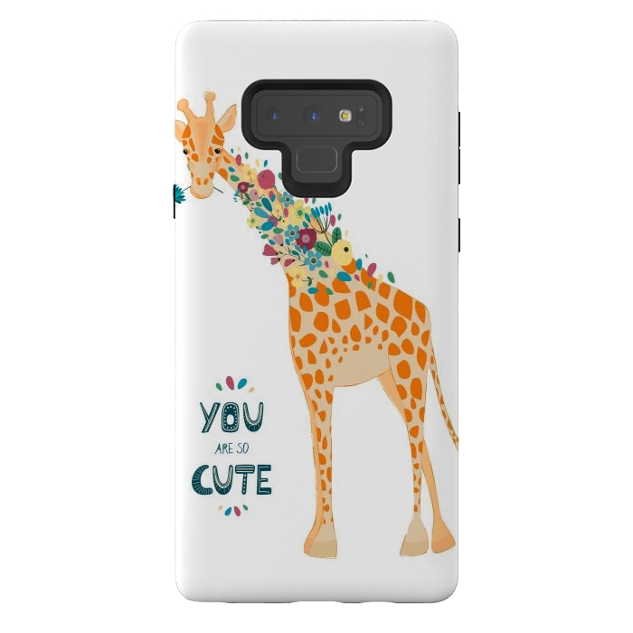 Galaxy Note 9 StrongFit cute giraffe by haroulita