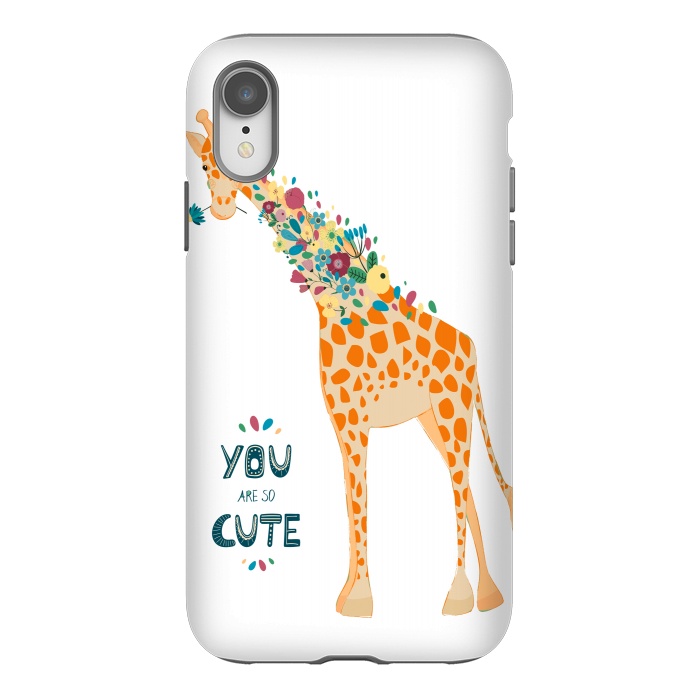 iPhone Xr StrongFit cute giraffe by haroulita