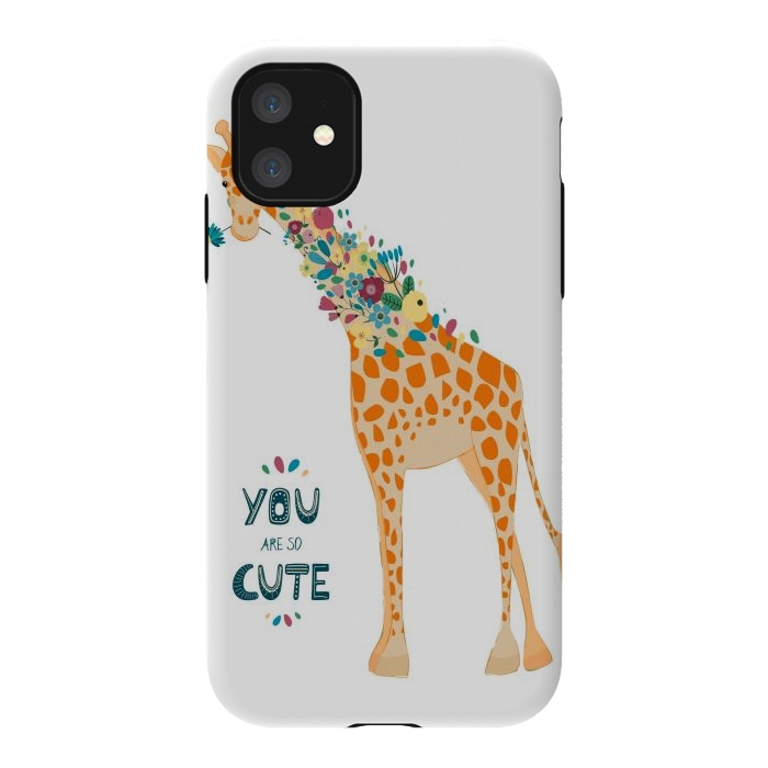 iPhone 11 StrongFit cute giraffe by haroulita