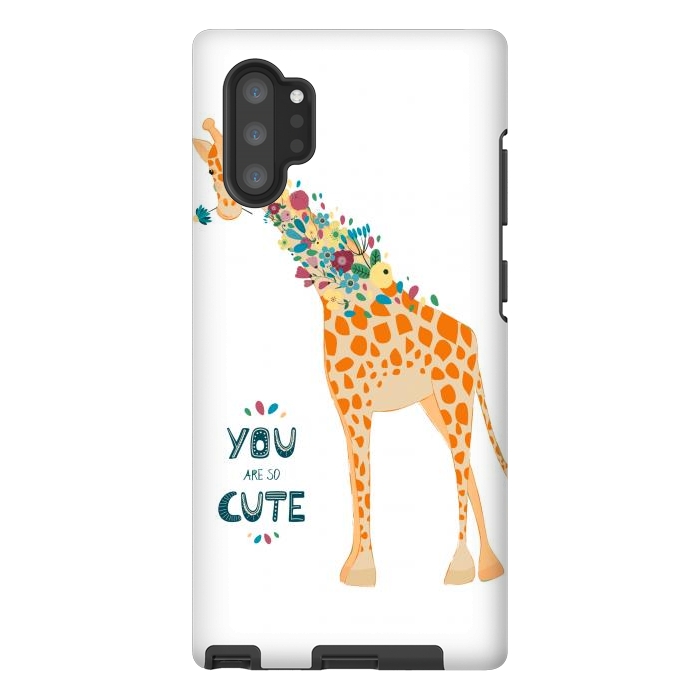 Galaxy Note 10 plus StrongFit cute giraffe by haroulita