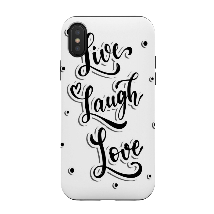 iPhone Xs / X StrongFit live laugh love by haroulita