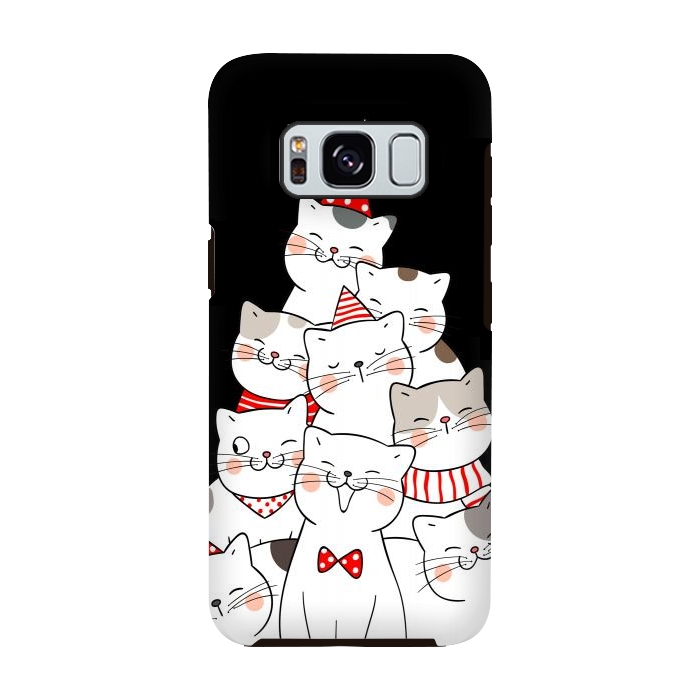 Galaxy S8 StrongFit christmas cats by haroulita