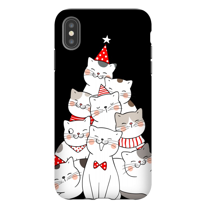iPhone Xs Max StrongFit christmas cats by haroulita