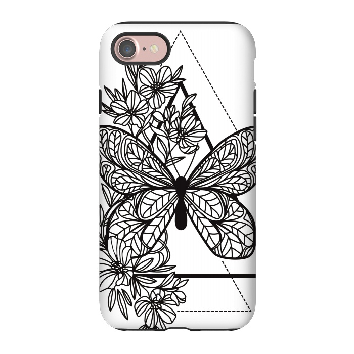 iPhone 7 StrongFit bw butterfly by haroulita