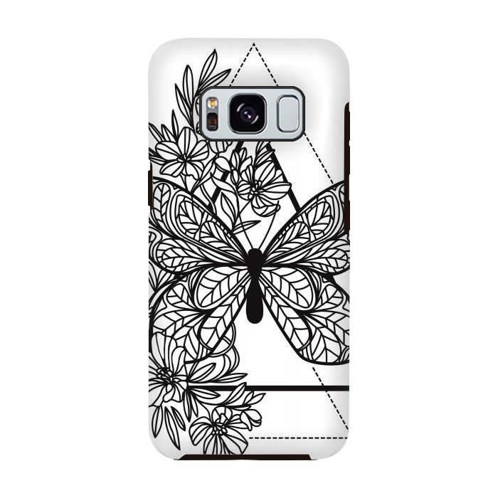 Galaxy S8 StrongFit bw butterfly by haroulita