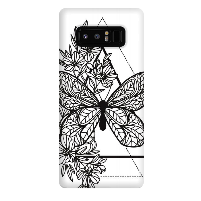 Galaxy Note 8 StrongFit bw butterfly by haroulita