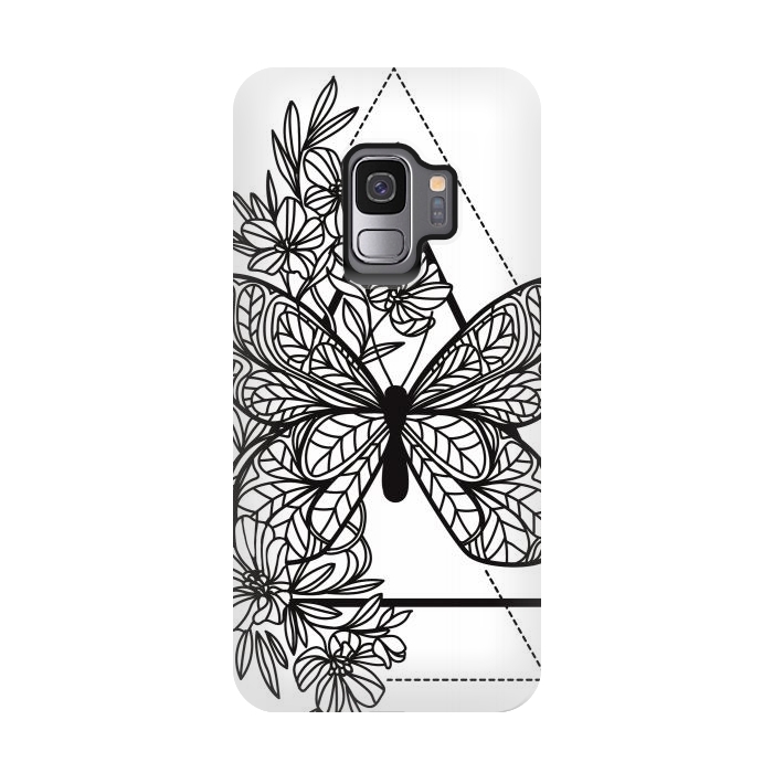 Galaxy S9 StrongFit bw butterfly by haroulita