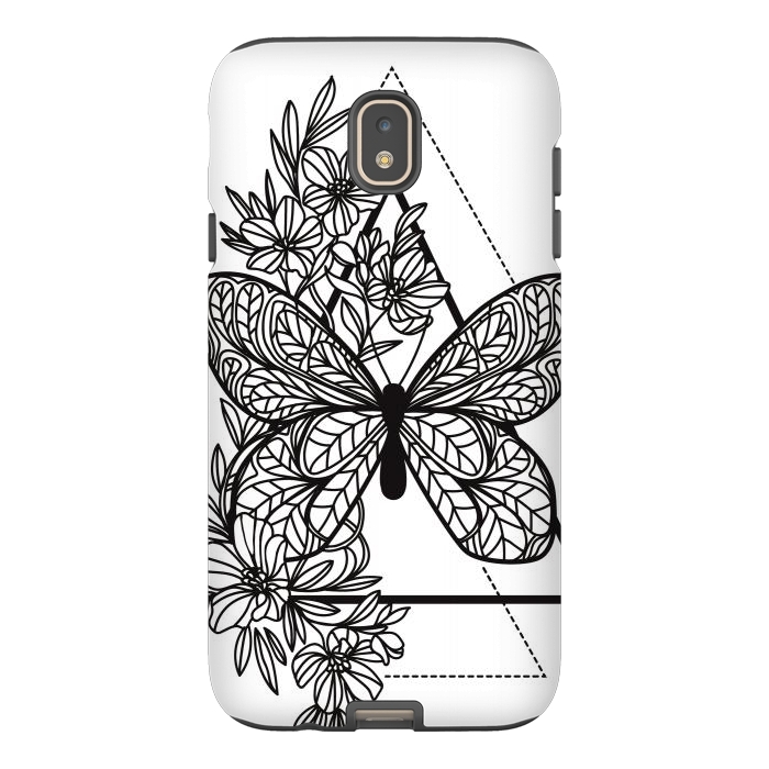 Galaxy J7 StrongFit bw butterfly by haroulita