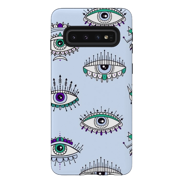 Galaxy S10 StrongFit evil eyes by haroulita