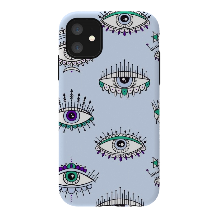 iPhone 11 StrongFit evil eyes by haroulita