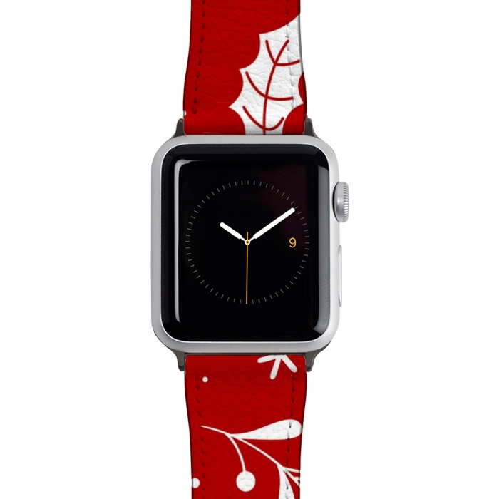 Watch 42mm / 44mm Strap PU leather christmas pattern by haroulita