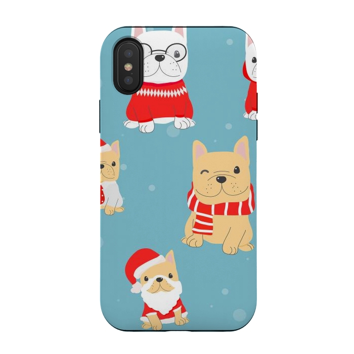 iPhone Xs / X StrongFit cute frenchies  by haroulita