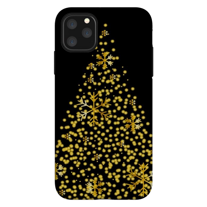iPhone 11 Pro Max StrongFit golden christmas tree by haroulita