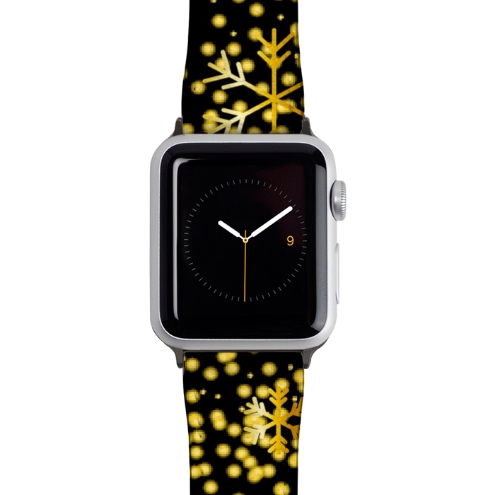 Watch 42mm / 44mm Strap PU leather golden christmas tree by haroulita