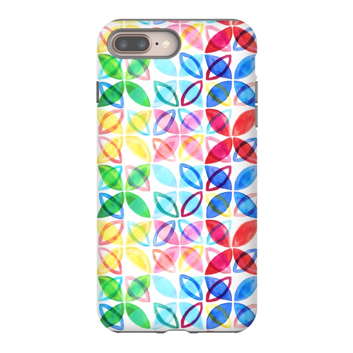 iPhone 7 plus StrongFit Rainbow Watercolor Pattern  by Tigatiga
