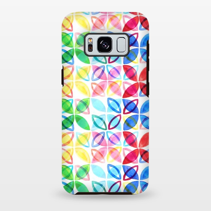 Galaxy S8 plus StrongFit Rainbow Watercolor Pattern  by Tigatiga