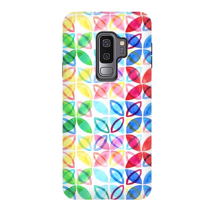 Galaxy S9 plus StrongFit Rainbow Watercolor Pattern  by Tigatiga