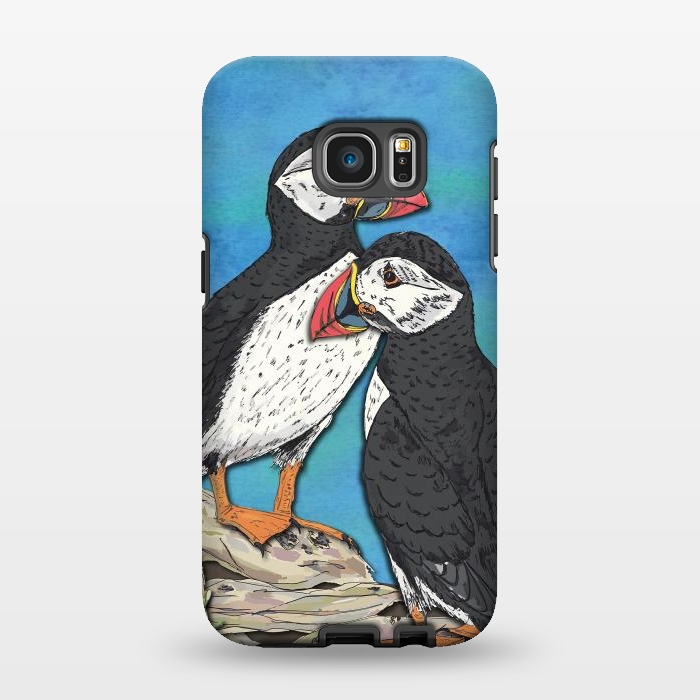 Galaxy S7 EDGE StrongFit Puffin Perfection by Lotti Brown