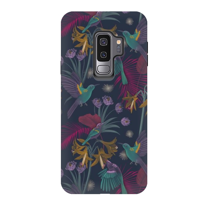 Galaxy S9 plus StrongFit Purple Sunbird by Tishya Oedit