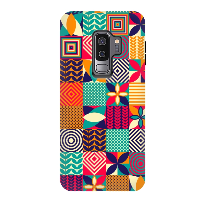Galaxy S9 plus StrongFit graphic mosaic print by MALLIKA