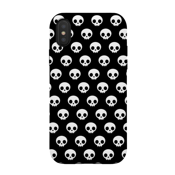 iPhone Xs / X StrongFit Cute skulls by Laura Nagel