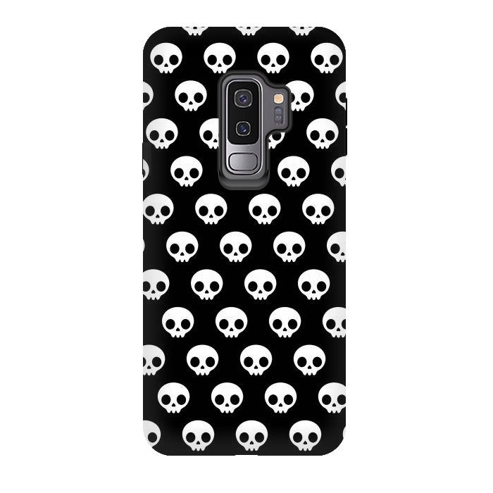 Galaxy S9 plus StrongFit Cute skulls by Laura Nagel