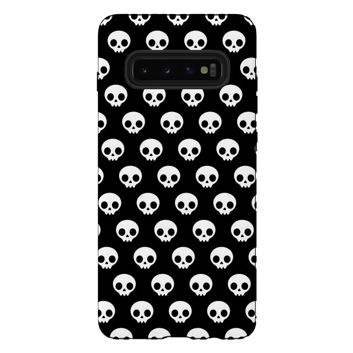 Galaxy S10 plus StrongFit Cute skulls by Laura Nagel