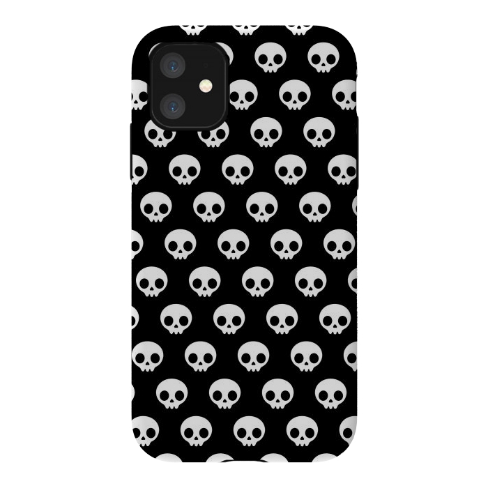 iPhone 11 StrongFit Cute skulls by Laura Nagel