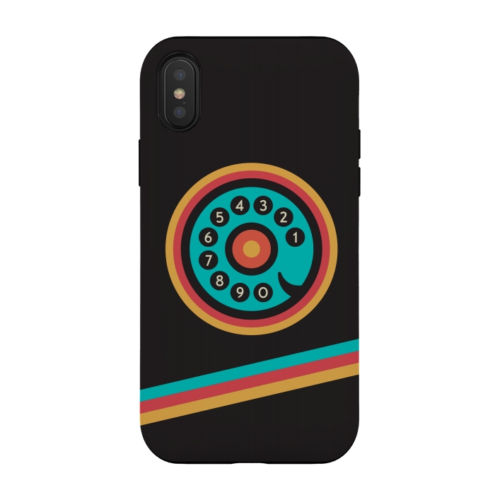 iPhone Xs / X StrongFit Retro Phone by Dellán