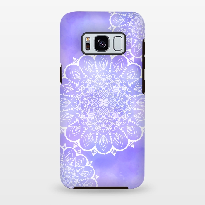 Galaxy S8 plus StrongFit Purple mandala flowers by Jms