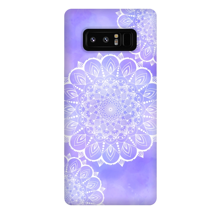 Galaxy Note 8 StrongFit Purple mandala flowers by Jms