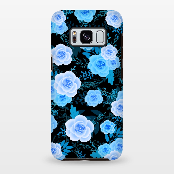 Galaxy S8 plus StrongFit Blue purple roses by Jms