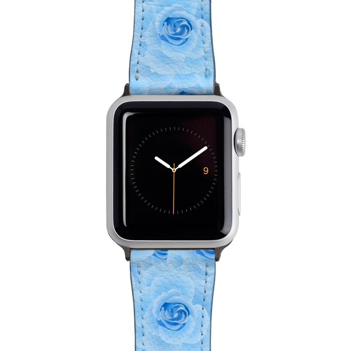 Watch 38mm / 40mm Strap PU leather Light blue roses by Jms