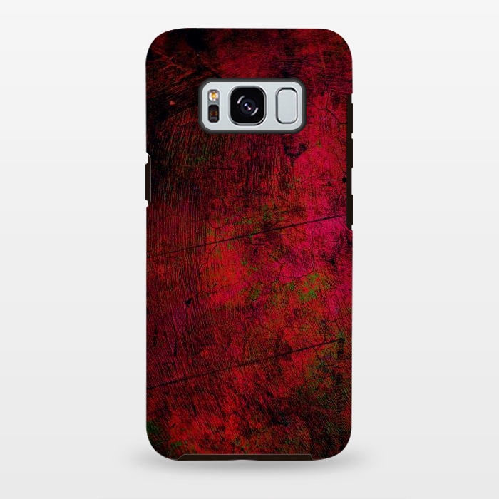 Galaxy S8 plus StrongFit Red abstract grunge textured design by Josie