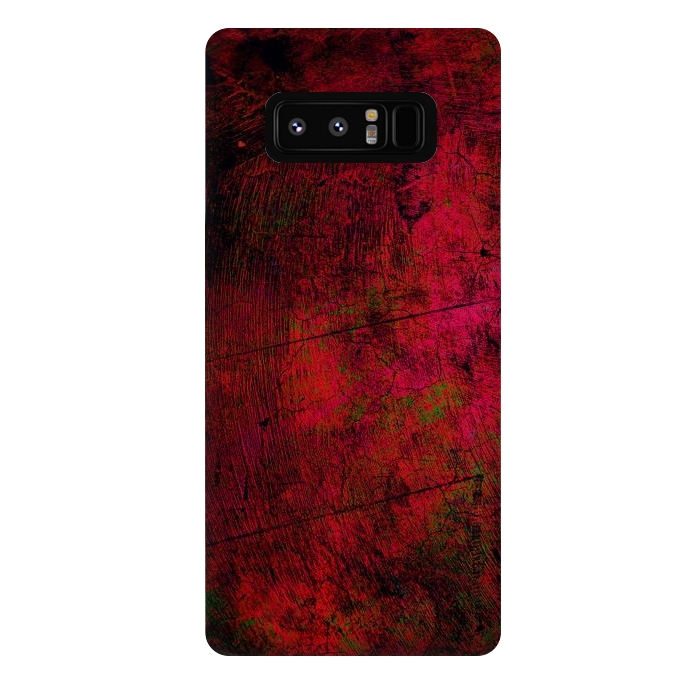 Galaxy Note 8 StrongFit Red abstract grunge textured design by Josie