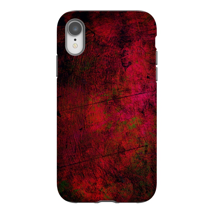 iPhone Xr StrongFit Red abstract grunge textured design by Josie