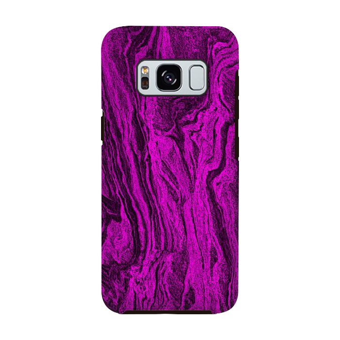 Galaxy S8 StrongFit Purple designer marble textured design by Josie