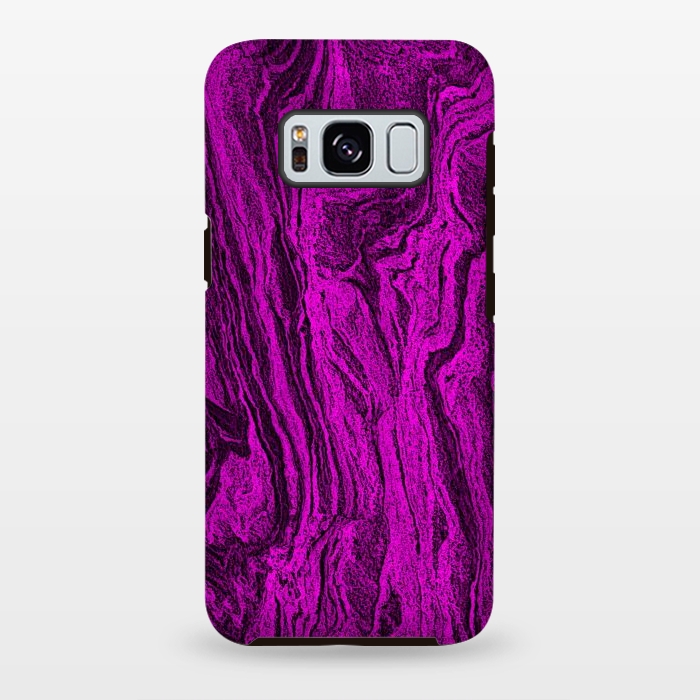 Galaxy S8 plus StrongFit Purple designer marble textured design by Josie