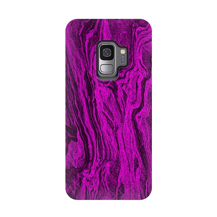 Galaxy S9 StrongFit Purple designer marble textured design by Josie