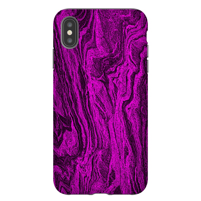 iPhone Xs Max StrongFit Purple designer marble textured design by Josie